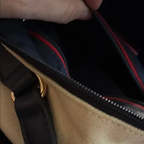 Tommy Hilfiger Black and Red Canvas Backpack - Picture 5 of 6